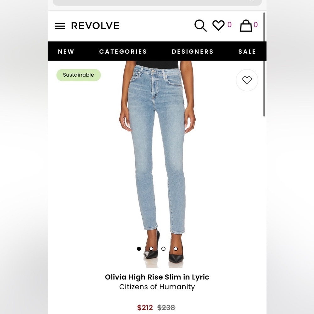 Citizens of Humanity Olivia Size 25 Like New Color: Lyric